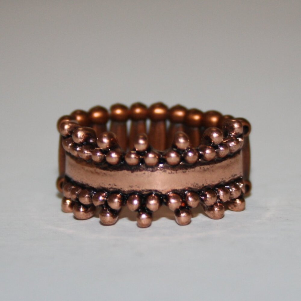 🧡 Beautiful Copper Ring – Adjustable from Size 8–10 Warm Tone · Stretch Fit ·